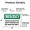 Signmission Potable Water For Safety Shower And Eye, 18 in W x Rectangle, Aluminum OS-2PACK-EM-A-1218-L-10407 - alternate 7